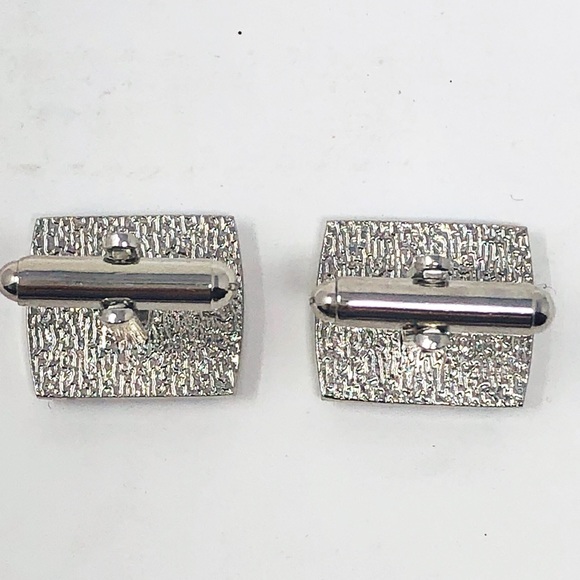 EUC BLUE & SILVER STRIPED CUFF LINKS - Picture 3 of 4